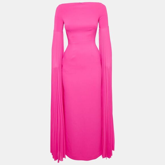 Solace London Dresses & Skirts - Solace London Fuchsia Pink Crepe Grace Maxi Dress Xs
